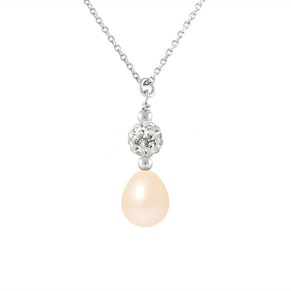 Collier perle de culture eau douce 8‑9 mm rose | Argent 925 artisanal | Ton Shop