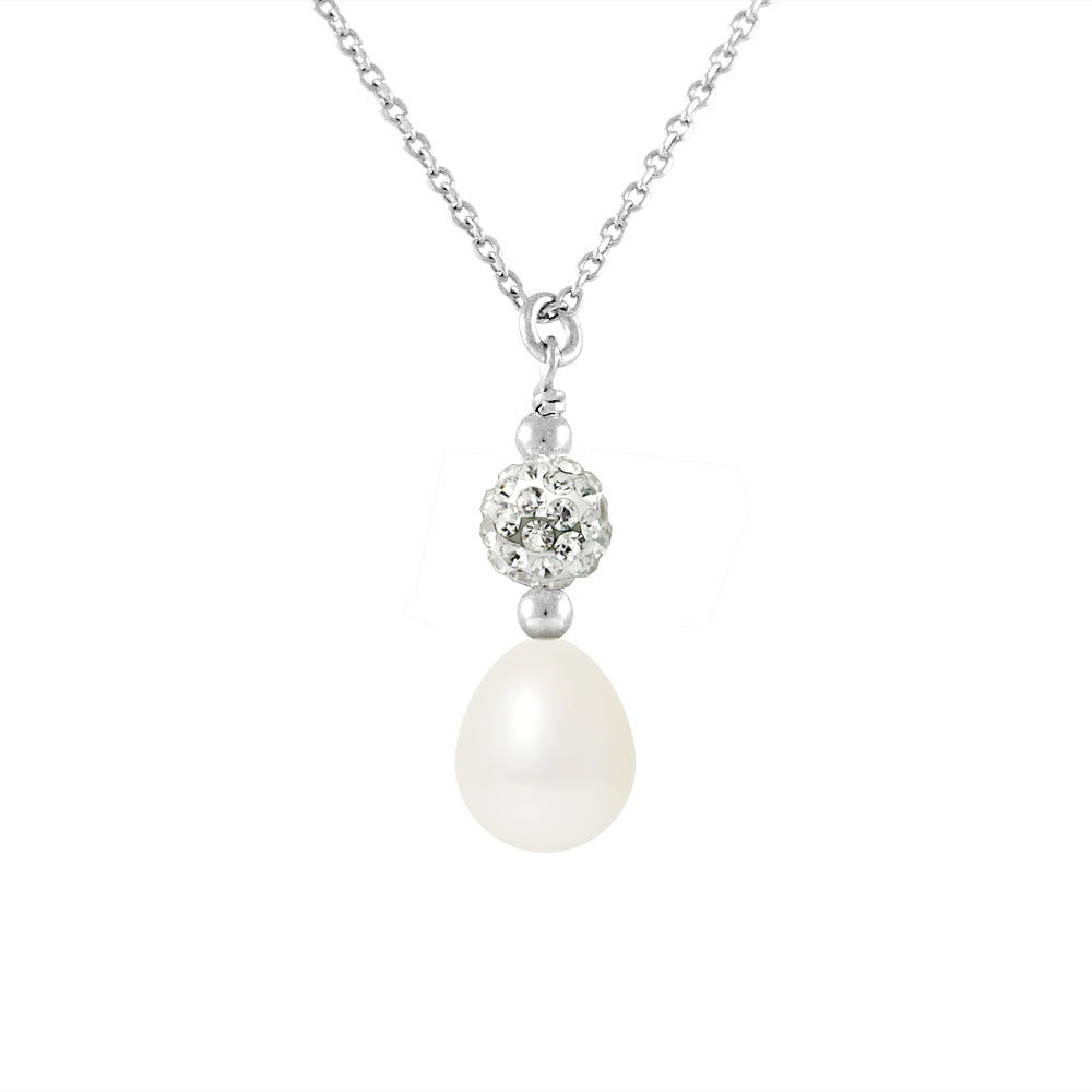 Collier perle de culture eau douce 8‑9 mm blanc | Argent 925 artisanal | Ton Shop