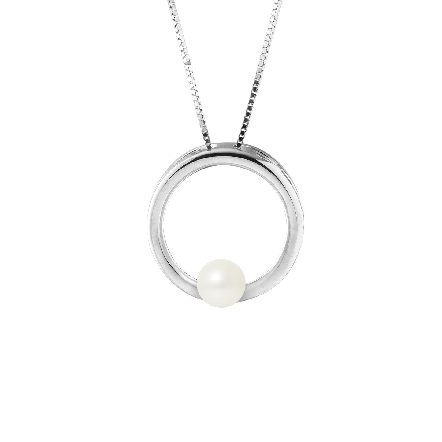 Collier Circle perle de culture eau douce 6‑7 mm | Argent 925 artisanal | Ton Shop