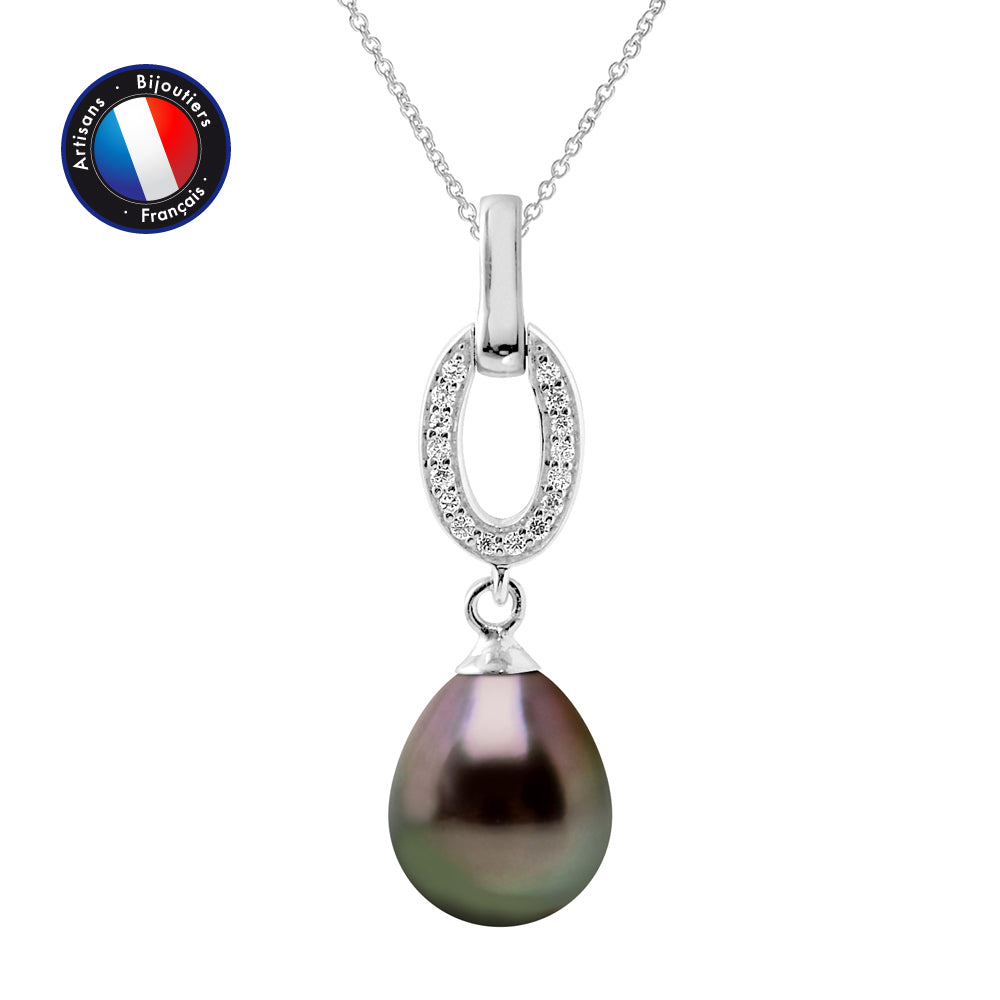 ChatGPT a dit : Collier Femme – Véritable Perle de Culture de Tahiti Poire 8-9 mm – Argent 925 Rhodié – Ton Shop
