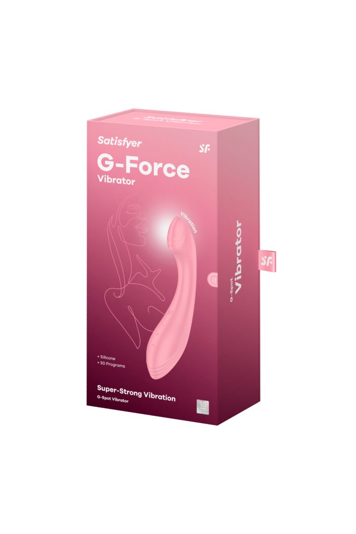 Vibromasseur G spot rose, vibrations fortes G-Force Satisfyer