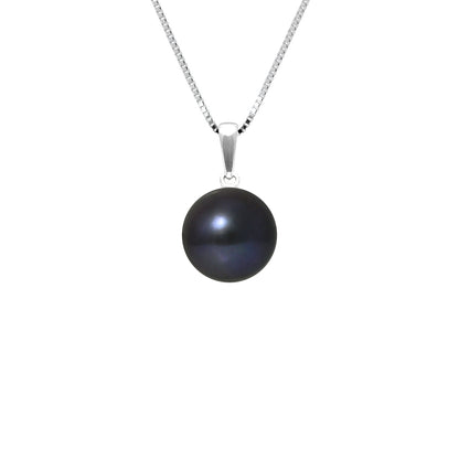 Collier Femme Black Tahiti – Perle 9-10 mm – Argent 925 Rhodié – Ton Shop