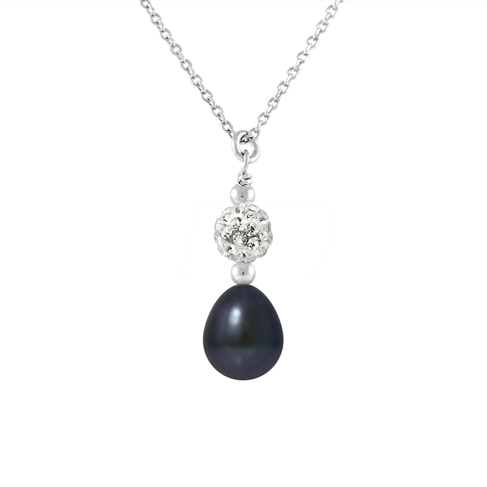 Collier perle de culture Tahiti 8‑9 mm noir | Argent 925 artisanal | Ton Shop