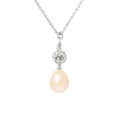 Collier perle de culture eau douce 8‑9 mm rose | Argent 925 artisanal | Ton Shop