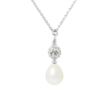 Collier perle de culture eau douce 8‑9 mm blanc | Argent 925 artisanal | Ton Shop