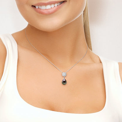 Collier perle de Tahiti poire 8-9 mm | Argent 925 artisanal | Ton Shop