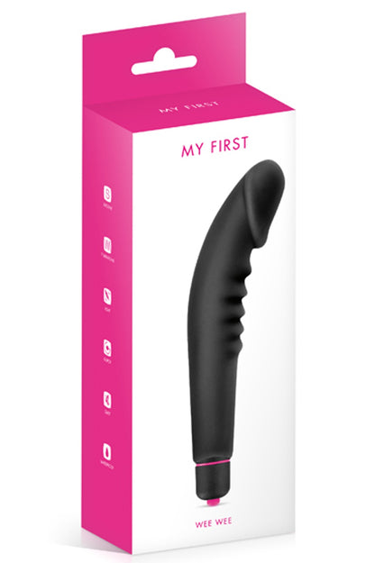 Vibromasseur stimulateur réaliste point G noir silicone 7 vitesses