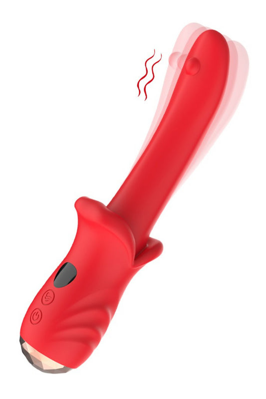 Vibromasseur Rouge Ultra-Souple KISS